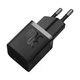 Мережевий зарядний пристрій Type-C GaN5 Fast Charger (mini) 30W+кабель 2Type-C 1 м. блок живлення чорний, Baseus (P10110902113-00) - зображення 4