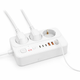 Сетевой фильтр-удлинитель с таймером 1–24 ч, 1.5 м, 3 розетки + 3 USB + 3 Type-C, настольный удлинитель с выключателем - изображение 2