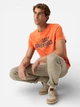 Футболка хлопковая длинная мужская Camel Active T-shirts 1/2 sleeves 409700-7T17-66 XL Оранжевая с принтом (4063366239886) - изображение 4