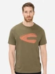 Футболка хлопковая длинная мужская Camel Active T-shirts 1/2 sleeves 409700-7T02-35 M Оливковая с принтом (4063366239213) - изображение 1