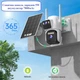 Поворотная WiFi камера 2 линзы 4к / Видеокамера с солнечной панелью 8mp - изображение 3