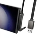 Дата кабель Hoco U150 Exquisite side plug and stand USB to Type-C 36W (1.2m) Black - зображення 4