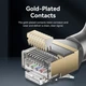 Патч-корд 1м STP cat 8 RJ-45 90° corner black VENTION (IKLBF) - зображення 2