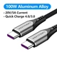 Дата кабель USB-C to USB-C 1.0m 5A aluminum gray VENTION - зображення 1