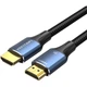 Кабель мультимедийный HDMI M to HDMI M 3.0m 8K60Hz cotton braided blue Vention (ALGLI) - изображение 1