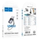 Перехідник HOCO Victory USB male to Type-C female adapter UA46B |USB3.0, 60W, LED| Grey - зображення 9