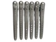 Металлический парикмахерский зажим Zauber-manicure (серый) 6шт 06-095B-6 - изображение 3