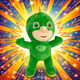 Мягкая плюшевая игрушка Гекко Грег Герои в масках PJ Masks - изображение 1