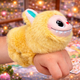 Мягкая игрушка браслет на руку Labubu POP MART The Monsters Have A Seat карамельная плюшевая - изображение 1
