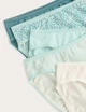 Набір бавовняні трусики Marks&Spencer модель High legs 18(46) 5 шт green mix 0221 - зображення 5