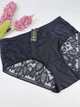 Слипы с цветочным кружевом 8204, 4XL (ОБ 126-133), Черный - изображение 2