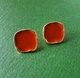 Сережки деликатные Прямоугольники jewelry Коричневые терракотовые - изображение 7