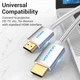 Кабель HDMI M - M, 10.0 м, V2.0, 4K 60Гц, обплетення, Silver Metal Type Vention - изображение 4