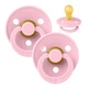 Пустушка BIBS 0-6 m Colour Latex Round Pink, 2 шт - изображение 1
