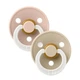 Пустушка BIBS 0-6 m Colour Latex Round (круглая) – Blush / Vanilla GLOW(светится в темноте) 2 шт - изображение 1