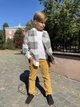 Рубашка в клетку оверсайз с капюшоном для мальчика 5-9 лет, кашемир,116, Серый - изображение 1