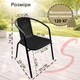 Комплект 6шт. садових стільців зі штучного ротангу Garden Chair Prato SC-039P Чорний - зображення 5