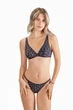 Комплект женский бюстгальтер с мягкой чашкой и стринги из микрофибры Felisiya Lingerie Черный 2007+221-170фб M - изображение 1