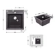 Кухонна мийка Lidz 460х515/200 GRF-13 (LIDZGRF13460515200) - изображение 2