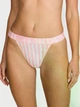 Котонові трусики-танга Victoria's Secret Exploded Logo Cotton 90s Brief Panty M Біло-рожева смужка 27264006 - изображение 1