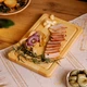 Сервировочная доска из ясеня 35х25 см прямоугольная для подачи мяса закусок сыров шашлыка - изображение 8