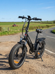 Велосипед електричний потужний складний електро фетбайк для дорослих fatbike з фарою корзиною та крилами жіночий чоловічий електровелосипед з широкими колесами для міста села Shimano на акумуляторі 750W 48V 13Ah LOTDM20 SAMEBIKE Чорний глянсовий 73889 - зображення 7