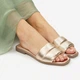 Женские шлепанцы кожаные Lasocki WI16-MENA-16 5904862286860 38 25.1 см Золотистые (5904862292984) - изображение 2
