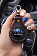 Брелок SUBARU ручная робота натуральная кожа 50мм - изображение 3