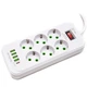Мережевий подовжувач/фільтр/розгалужувач 3 м (D6) 6 розеток EU/4xUSB/1-PD (Type-C) (22) - зображення 4