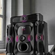 Акустична система ZPX Audio ZPX із сабвуфером 3 в 1 музичний центр 60 Вт із підсвічуванням USB/FM/Bluetooth чорний (O7O3) - зображення 1