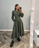 Жіноча сукня вільного крою хакі S-M с1050.396 - зображення 1