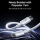 USB кабель на 100W Type-C на Type-C Baseus New Braided (2m, 100W). White - зображення 6