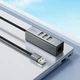 USB Хаб HOCO HB1D 4-in-1 converter (Type-C to 4xUSB 2.0, RJ45, 1m). Gray - изображение 8