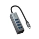 USB Хаб HOCO HB1C 4-in-1 converter (Type-C to 4xUSB 3.0, 5Gbps, 0.2m). Gray - изображение 2