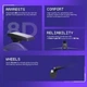 Геймерское кресло Proove Gaming Major 5 функций наклона, до 180кг черно-фиолетовый - изображение 10