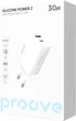 Сетевое зарядное устройство для Proove Silicone Power 2 30W (Type-C+USB) White (643680003) - изображение 6