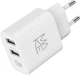 Зарядний пристрій мережевий Make 12W 2USB 2.4A White (MCW-1221WH) - зображення 1