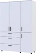 Шкаф для одежды Doros Торн 3 ДСП/3Ш (полки) 135х51.6х200 см Белый (44900486) - изображение 1