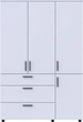 Шкаф для одежды Doros Торн 3 ДСП/3Ш (полки) 135х51.6х200 см Белый (44900486) - изображение 4