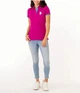 Женская футболка-поло U.S. Polo Assn. Old Money Style с контрастной отделкой и цифрой 3 на плече (Cotton & Viscose) S Бордовая - изображение 2