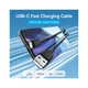 Дата кабель USB 2.0 AM to USB-C 1.0m 3A black Vention (CTHBF) - изображение 2