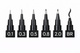 Набор линеров Joyko DP-298S 6 шт (0.1, 0.3, 0.5, 0.8, BR, 2.0 мм) для черчения, графики и рисования. - изображение 3