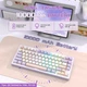 Клавіатура Attack Shark X75 White-Purple АЛЮМІНЄВА RGB Підсвічування бездротова - зображення 6