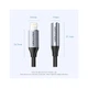 Перехідник Lightning to 3.5mm 0.1m cotton braided aluminum gray Vention (BMBHA) (344280) - зображення 2