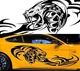 Наклейки на авто ARB 3D TUNING STUDIO Змея кобра 1600х480х0.070мм=2штуки - изображение 1