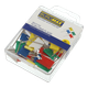 Кнопки-гвіздки BUROMAX 5152, 30шт. кольорові прапорці, пласт. уп. (10) /BM.5152/ - зображення 1