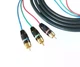 Hi-End видеокабель YPbPr 3xRCA-3xRCA 1.5 метра металлический корпус для проекционных телевизоров черный 1шт - изображение 2