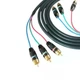 Hi-End видеокабель YPbPr 3xRCA-3xRCA 1.5 метра металлический корпус для проекционных телевизоров черный 1шт - изображение 3