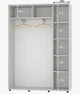 Шкаф-купе двухдверный Алекса ДСП 160*45*190 см Сосна Натти - изображение 2