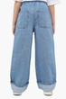 Джинсы wide leg для девочки 134 цвет голубой YUKI ЦБ-00290688 - изображение 3